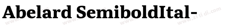 Abelard SemiboldItal字体转换